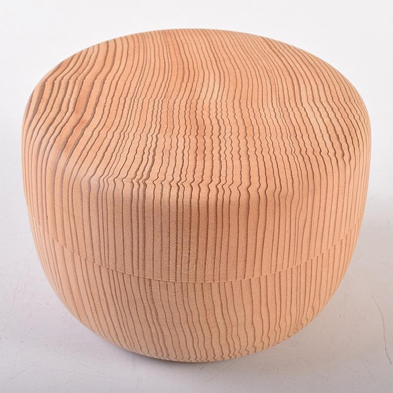 茶道具　井波彫刻　岩倉勘宰作　天然記念物毘沙門杉　平棗　共箱　M　R8065