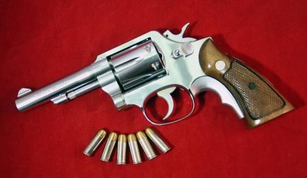 極美!! コクサイ S&W　M64 4in モデルガン　純正木グリ付　未発火