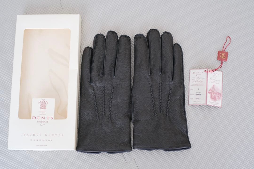 新品同様 DENTS 手袋 ディアスキン ブラック サイズ8