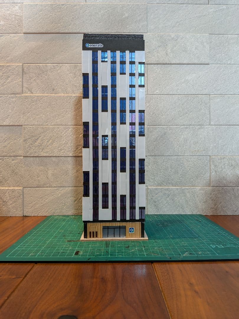 Nゲージ　自作ストラクチャー　外資系企業日本法人本社ビル　ジオラマ