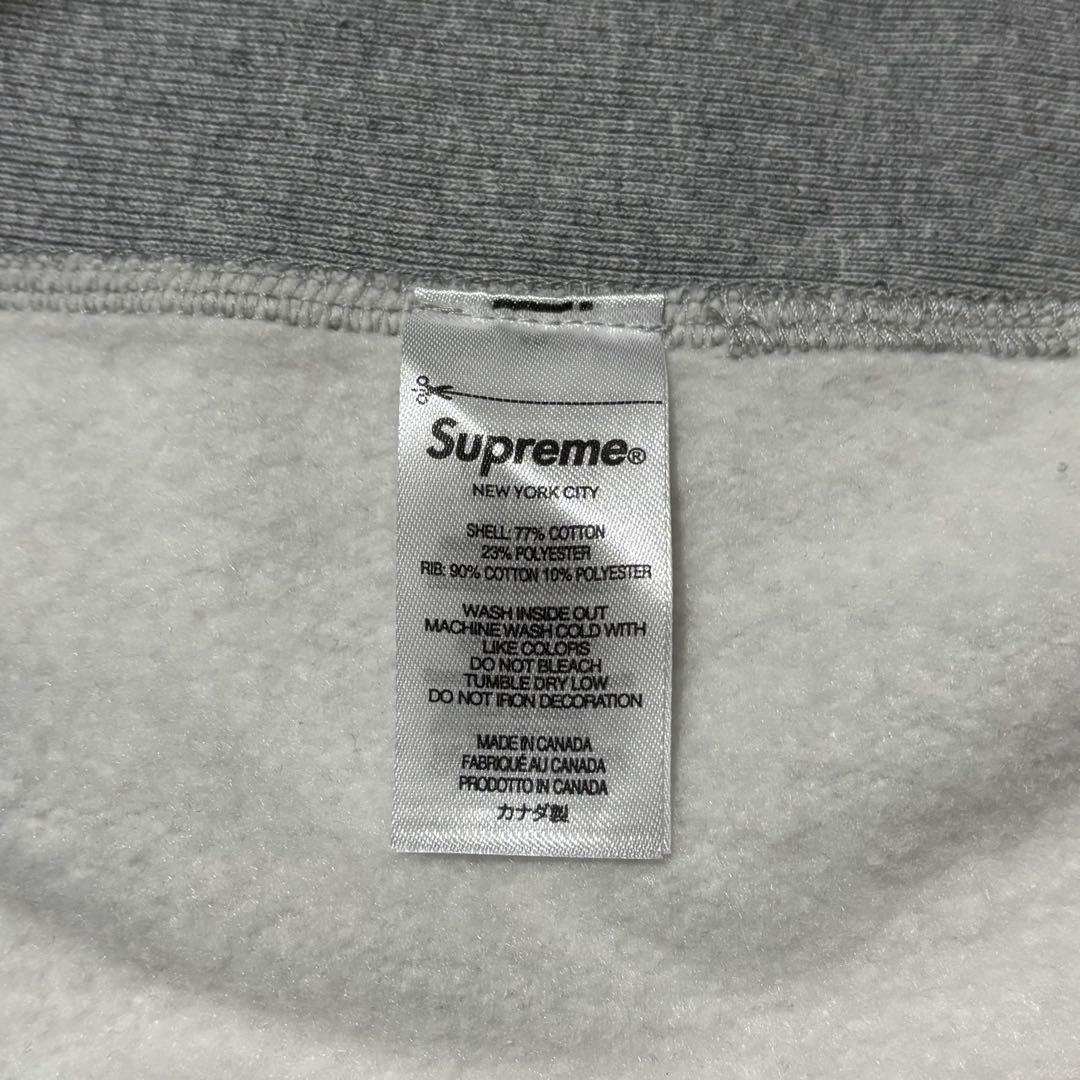 23 【極美品】 シュプリーム　パーカー　グレー　Sサイズ　モーションロゴ