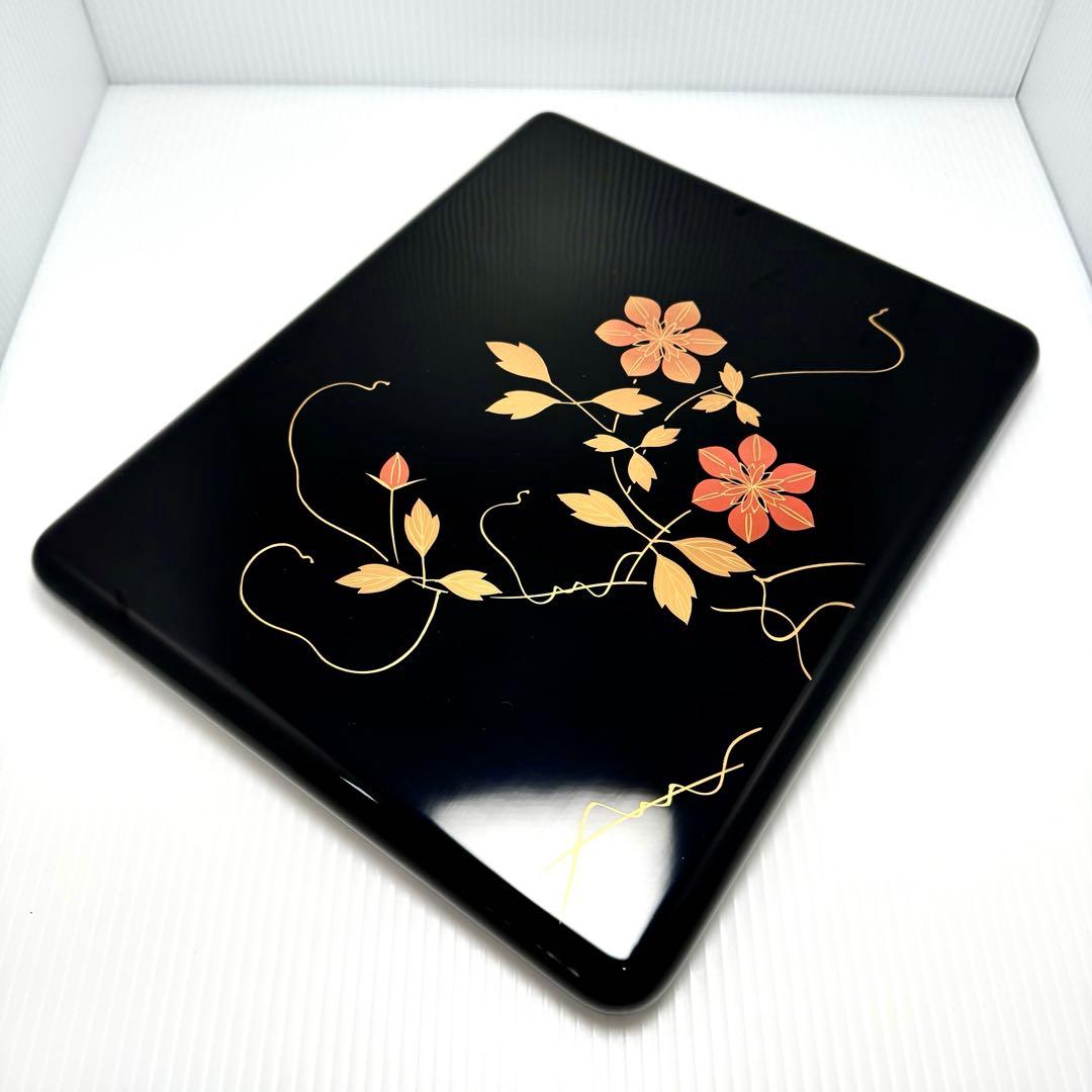 新品未使用 越前塗 漆器 漆 文庫 文箱 霧箱 説明書 箱 伝統工芸 黒 小物入