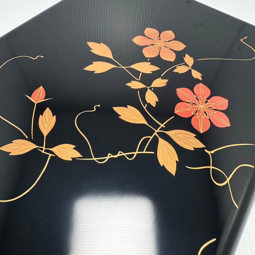 新品未使用 越前塗 漆器 漆 文庫 文箱 霧箱 説明書 箱 伝統工芸 黒 小物入