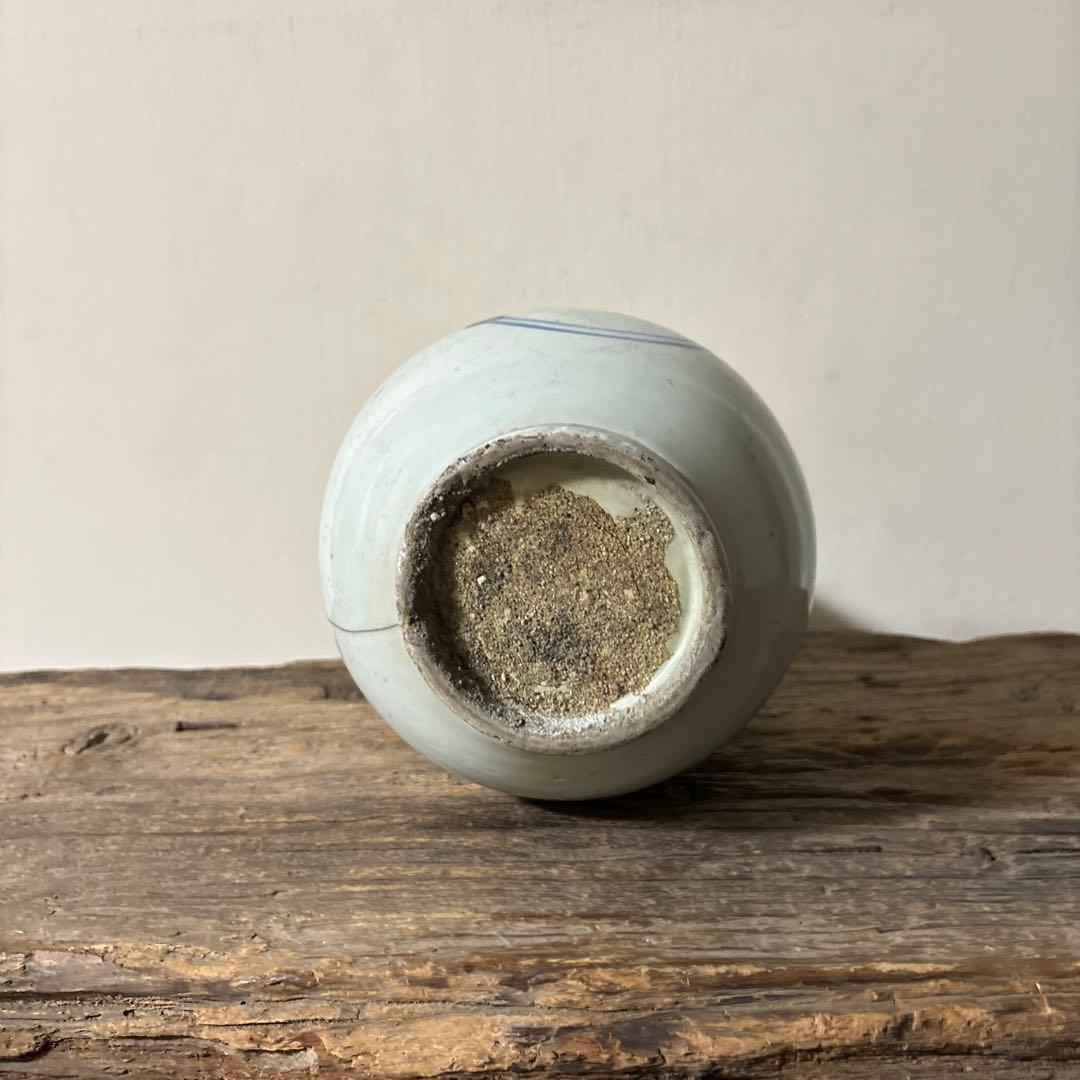 朝鮮美術　李朝染付徳利　花入　古民芸　韓国骨董　検:青山二郎　白洲正子　立原正秋