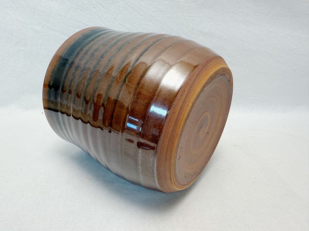 茶道具 加藤藤山 造 古瀬戸 一重口 水指 陶印 塗蓋 共箱