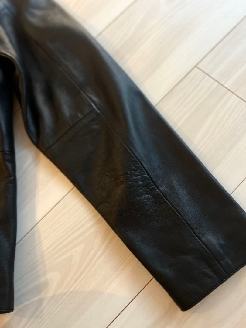 本日限り値下げ！ユナイテッド アローズ ブラックノーカラー レザーライダース