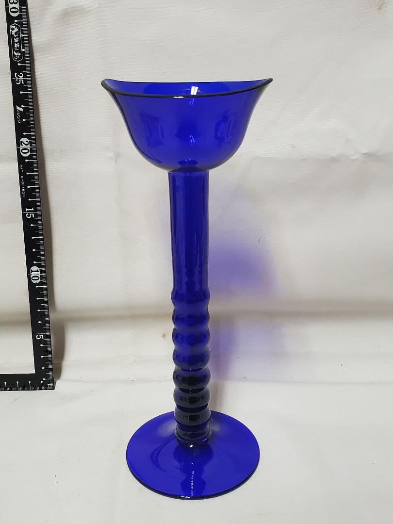 保管品　レトロ　carlo moretti　ブルーガラス　工芸品　高さ約25㎝