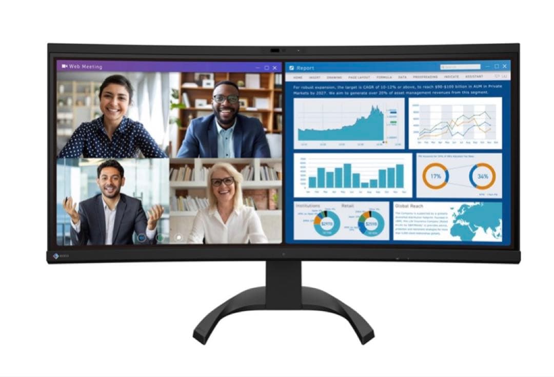 FlexScan EV3450XC EIZO モニター ワイド win mac