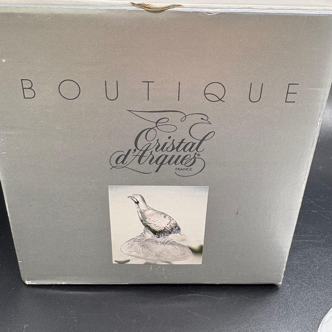 箱付き　クリスタル・ダルク　 オブジェ 置物　ペルドリ　山うずら no.173