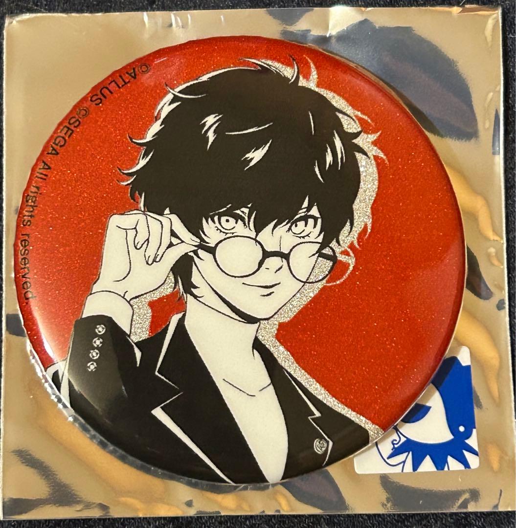 ペルソナ5 グリッター缶バッジ ナンジャタウン 主人公 雨宮蓮 JOKER