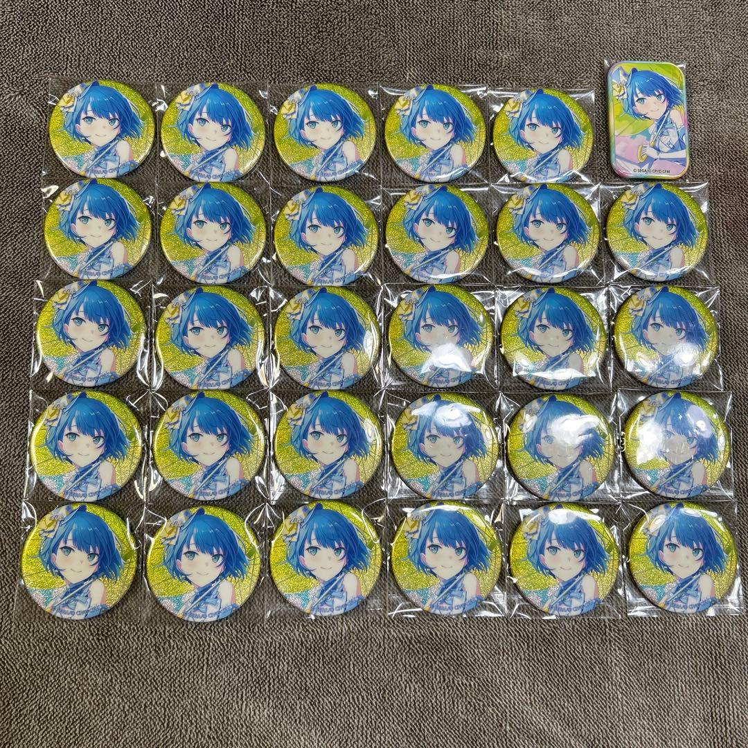 プロセカ　桐谷遥　40c 缶バッチ　30個セット　スクエア缶