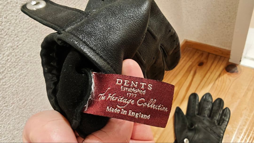 xs DENTS レザー ドライビンググローブ 黒