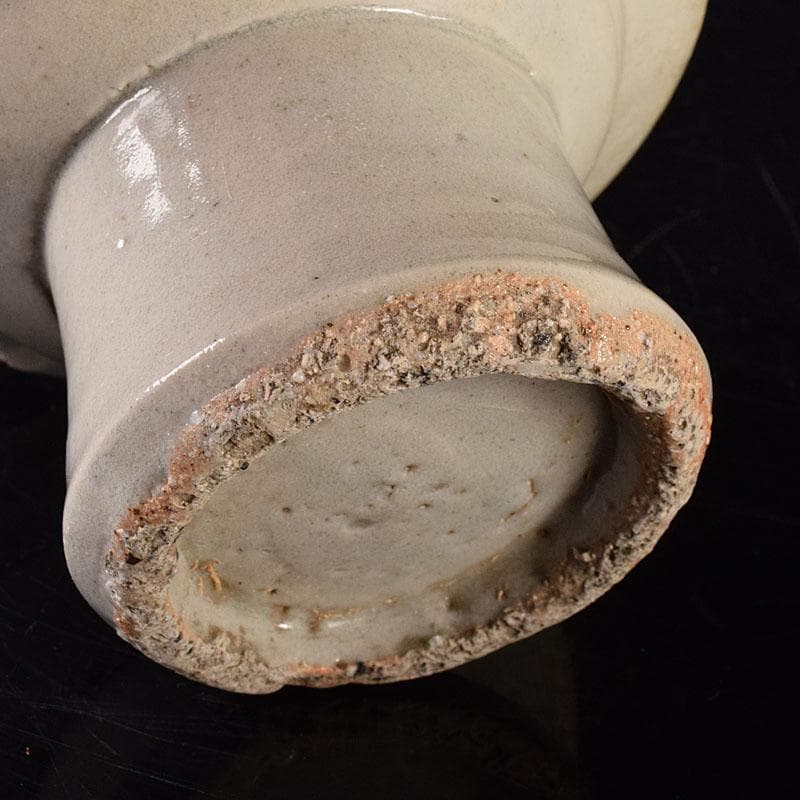 朝鮮美術　李朝　高麗白磁　盃台　杯台　V　R8012