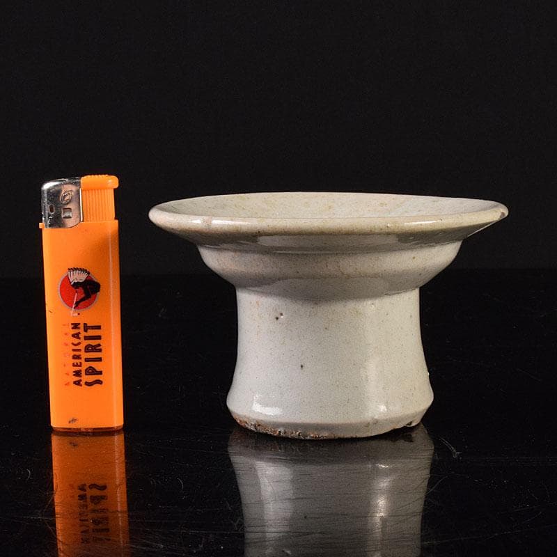 朝鮮美術　李朝　高麗白磁　盃台　杯台　V　R8012