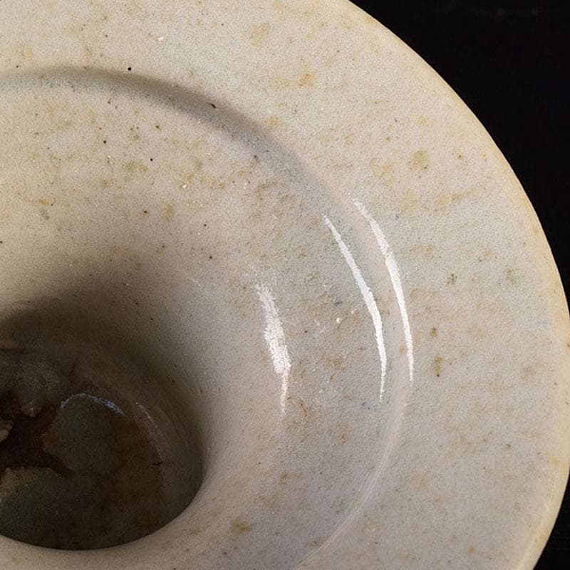 朝鮮美術　李朝　高麗白磁　盃台　杯台　V　R8012