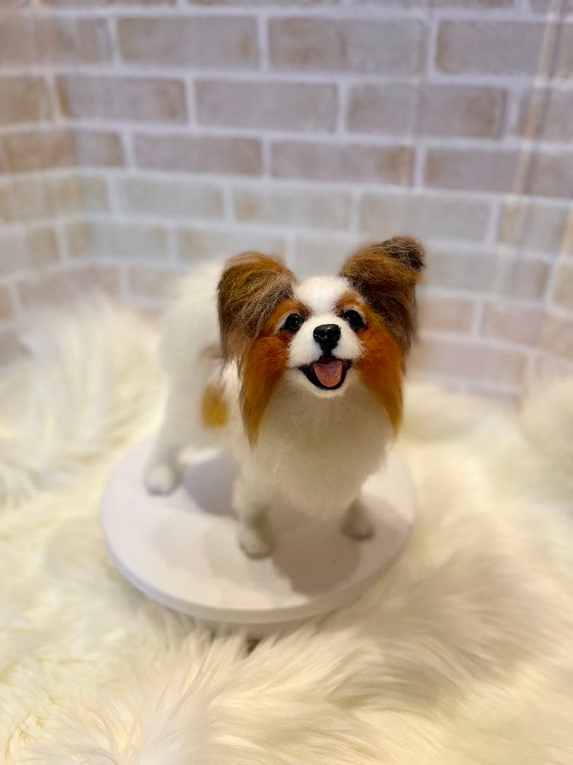 パピヨン　羊毛フェルト　momoichigo