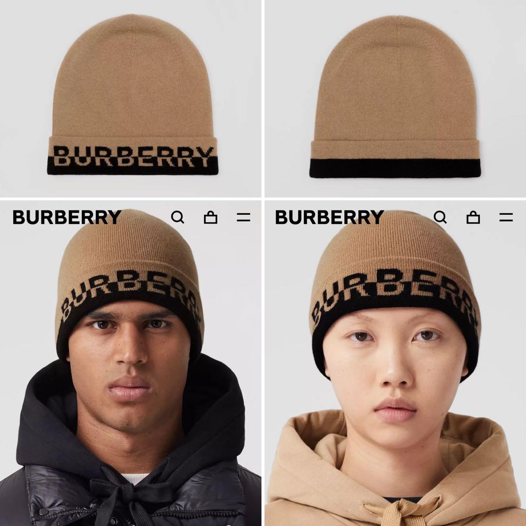 BURBERRY☆カシミヤ混 ニット帽☆54-61cm ビーニー ニットキャップ