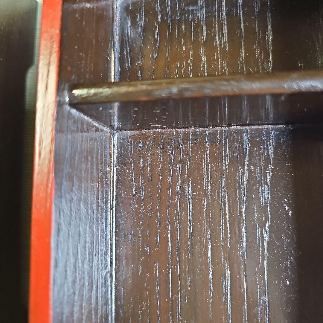 【明治ロマン/1870年物】戦前物 漆塗り弁当箱 漆器 膳の箱 五客 5個朱色