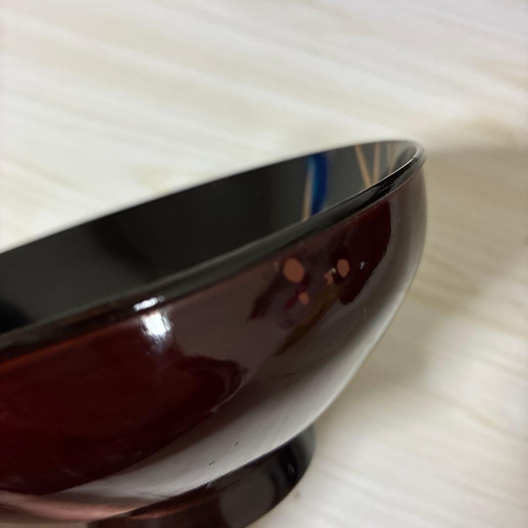 骨董　汁椀　木製漆器　蒔絵　アンティーク
