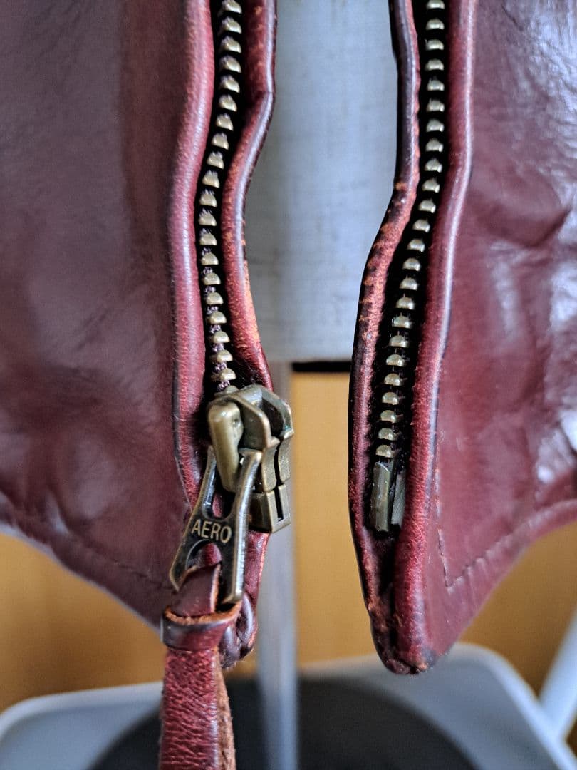 エアロレザーハーフベルトsize３４ホースハイドコードバングッドコンディション