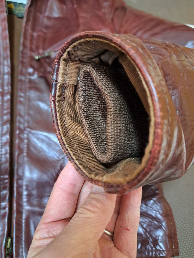 エアロレザーハーフベルトsize３４ホースハイドコードバングッドコンディション