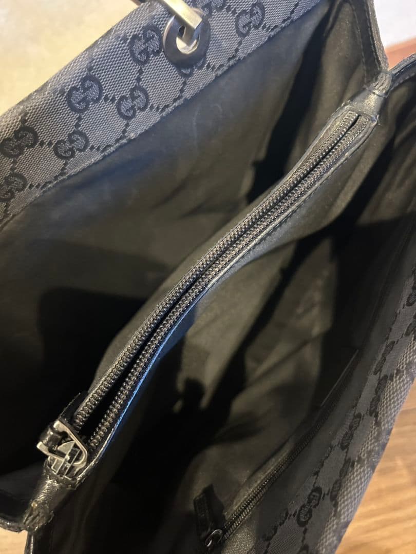 GUCCI バンブーハンドル ハンドバッグ ブラック