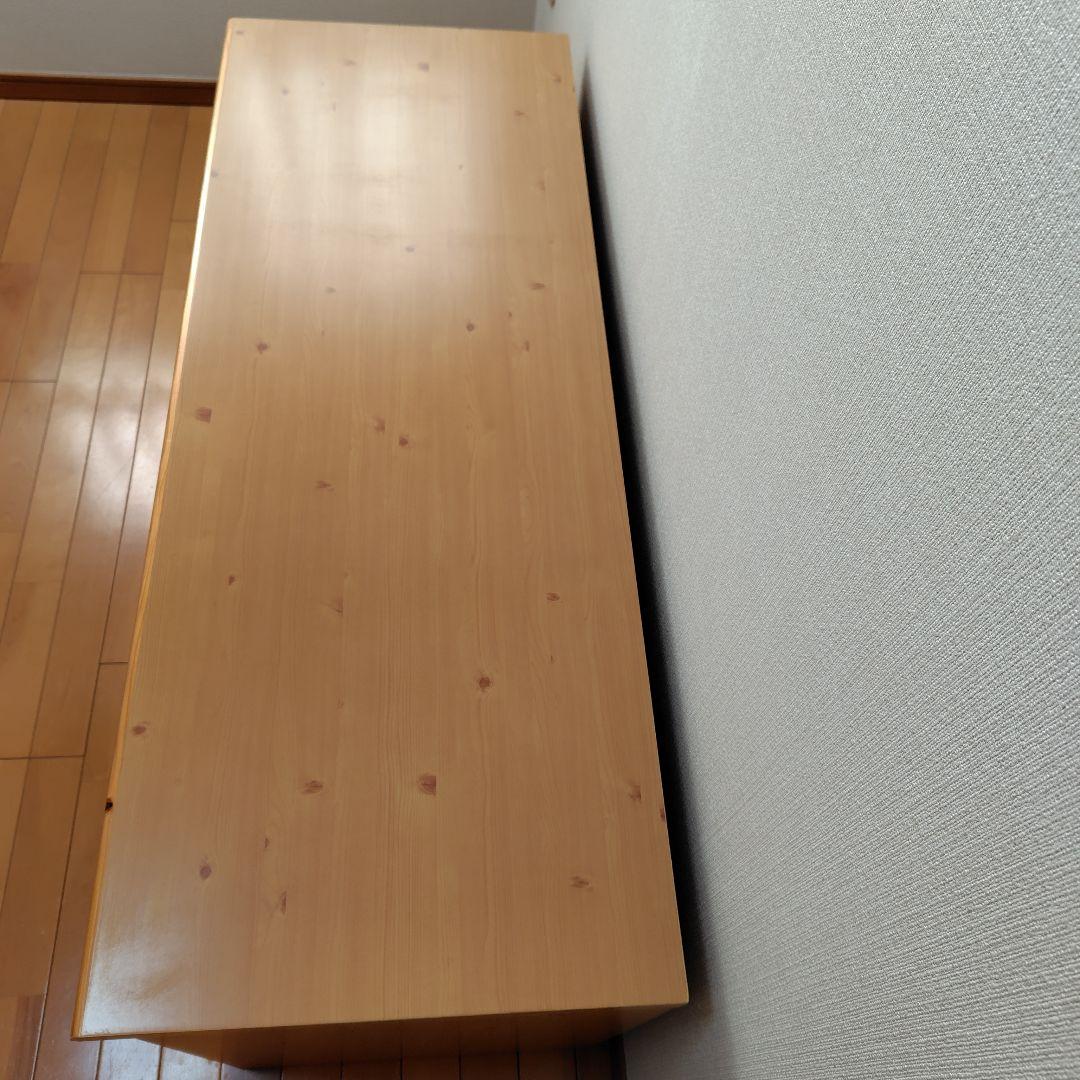 木製テレビ台 ガラス扉付き