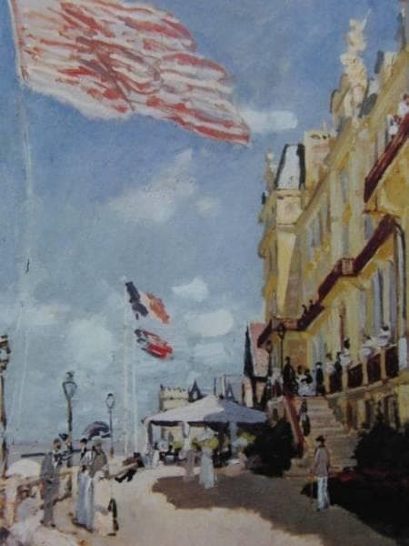 クロード・モネ、トルーヴィルの、希少画集画、新品額装付