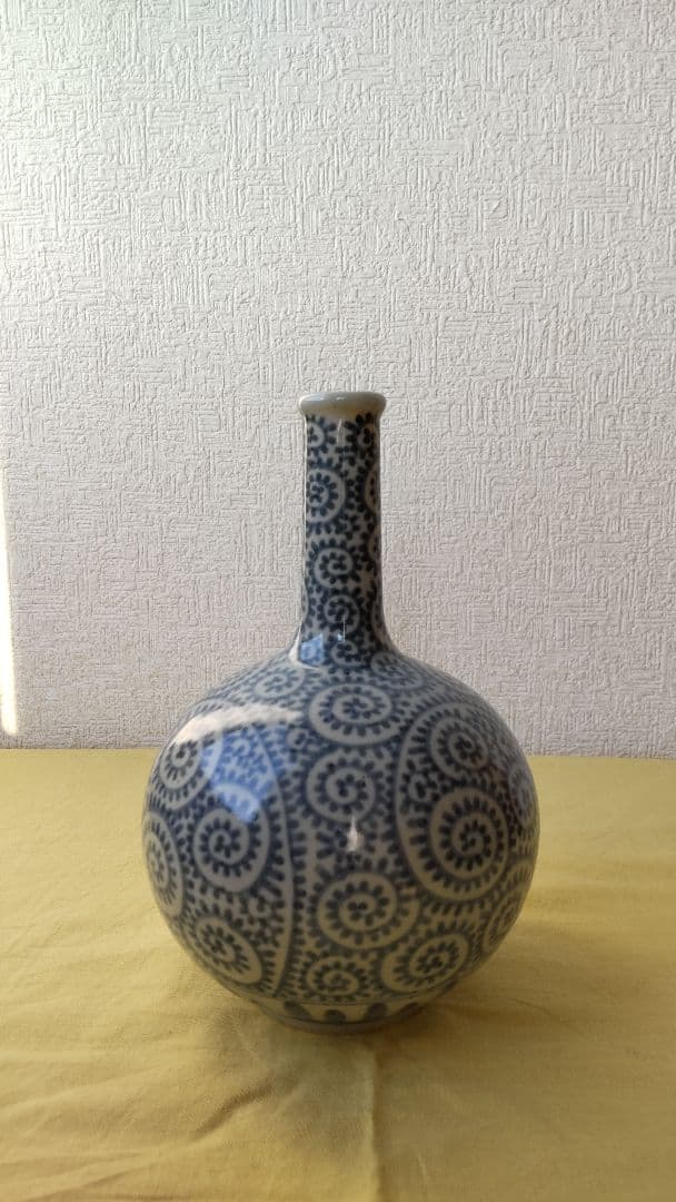 円左エ門　有田焼　花瓶　蛸唐草　鶴首瓶