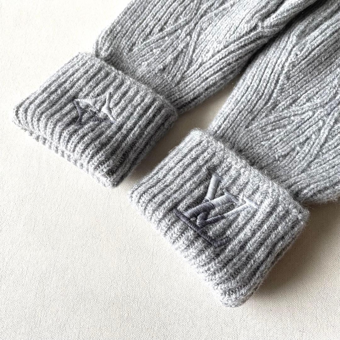 《未使用品》ルイヴィトン カシミヤ100% 手袋 グローブ ニット LVロゴ