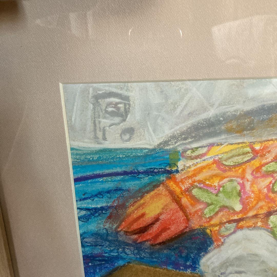 ニューヨーク在住作家。世界で一枚の絵。特注品。とても暖かみのある絵です