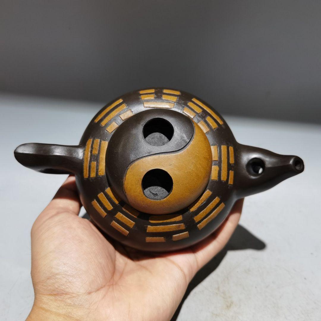 中国 宜興  八卦紫砂壷   急須