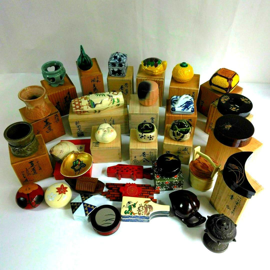 香合共箱14点　箱なし12点　蓋置共箱3点　おまとめ29点