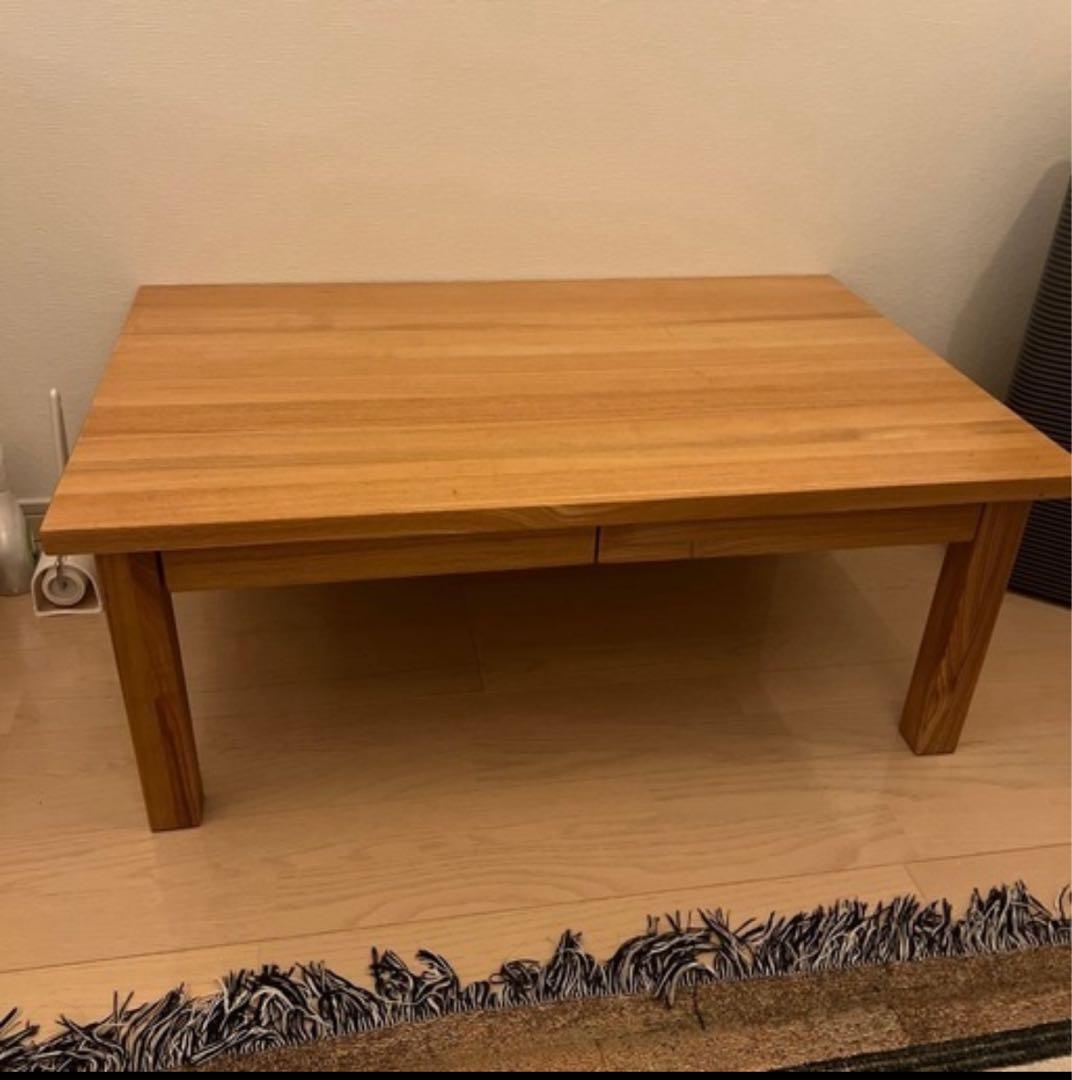 無印良品　木製テーブル 引き出し付き