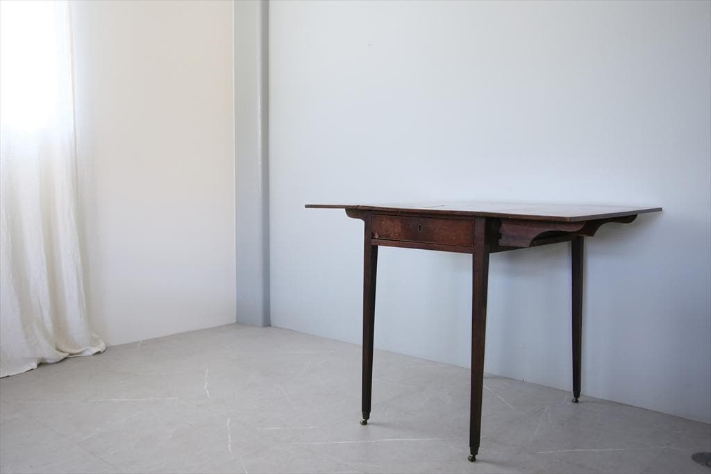 英国アンティーク木製ドロップリーフテーブル/バタフライ/ダイニング机89-275