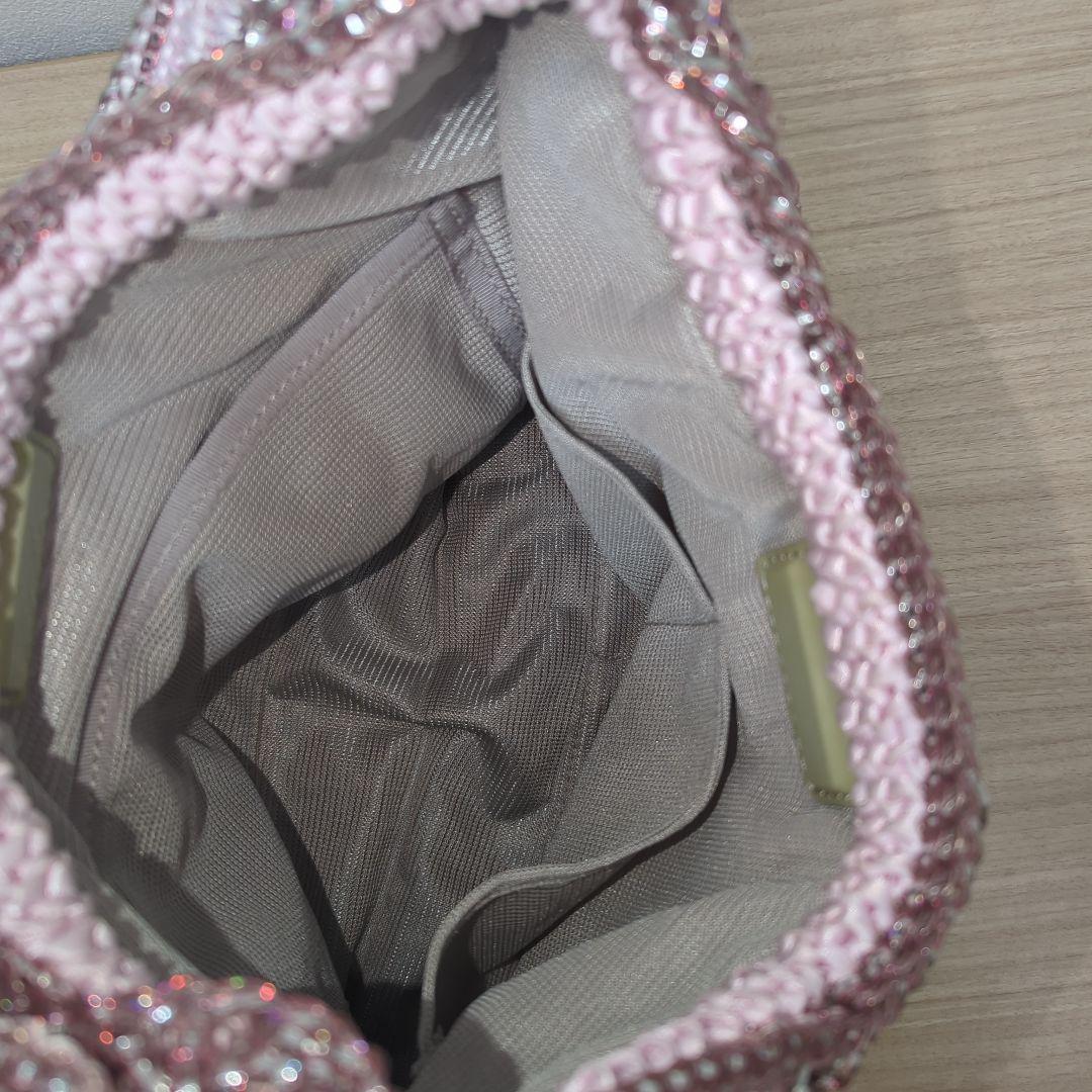 アンテプリマ　ワンショルダー　ワイヤーバッグ　ピンク　チャーム付き　2WAY