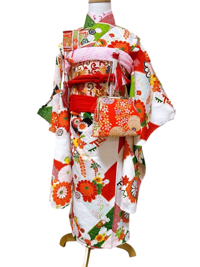 アンティークフルセット♡七五三　5歳から7歳　女の子　一式　レトロ　白