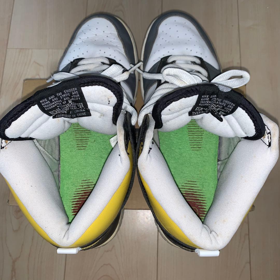 Nike Dunk High ホワイト/グレー/ブラック/ダニエルシミズ