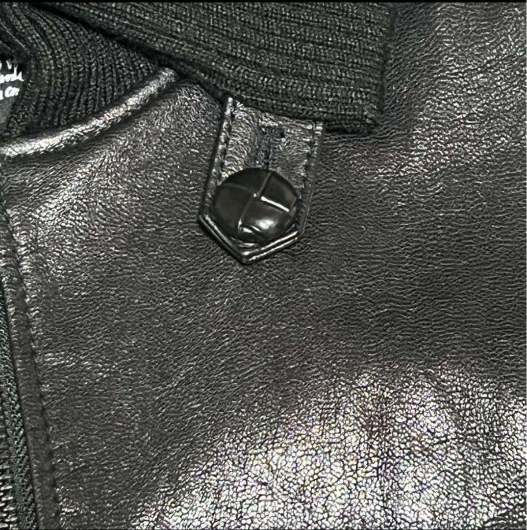 【美品】 ドンキーカラー WASHED レザージャケット ナノユニバース