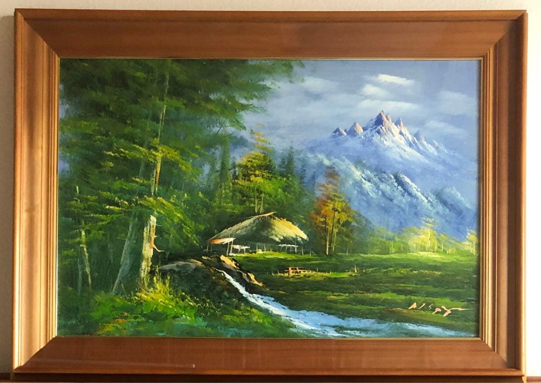 油彩画 【額縁付】