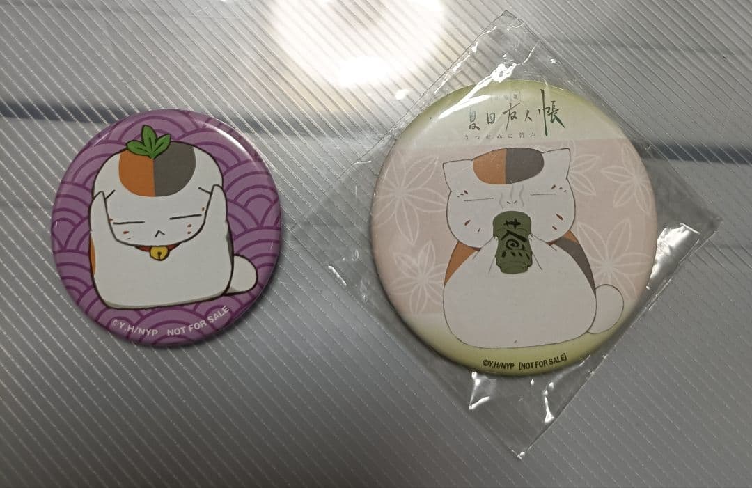 夏目友人帳　ニャンコ先生　缶バッジ2個セット