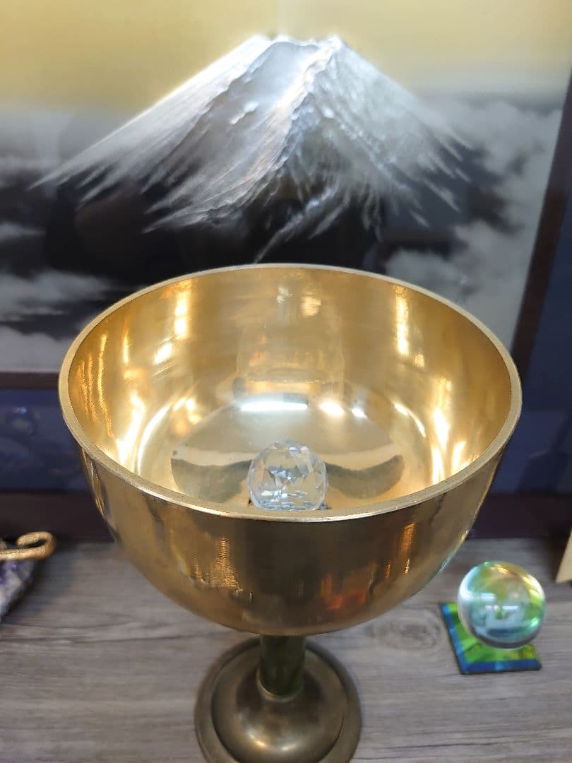 オリジナル  シンギングボウル クリスタル 【波動】【倍音】音の響が違います!!
