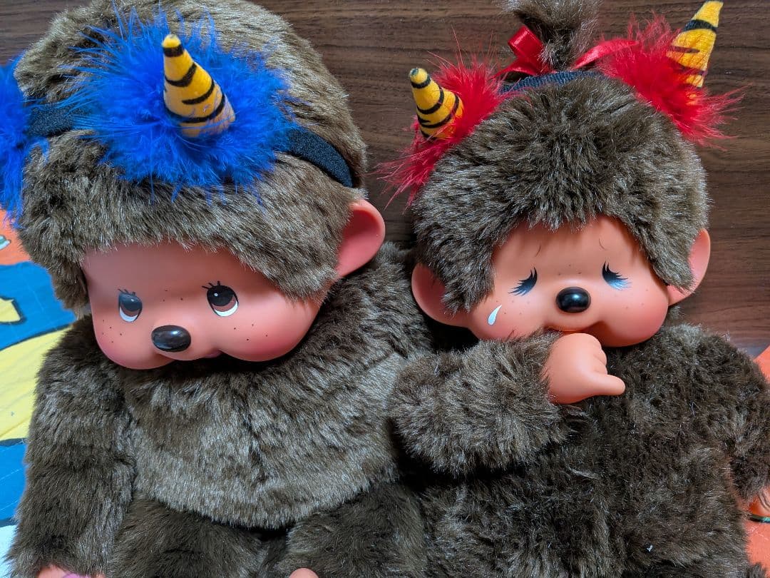 値下げ！モンチッチ50㌢、43㌢ 2体セット 茶色い目 泣き顔