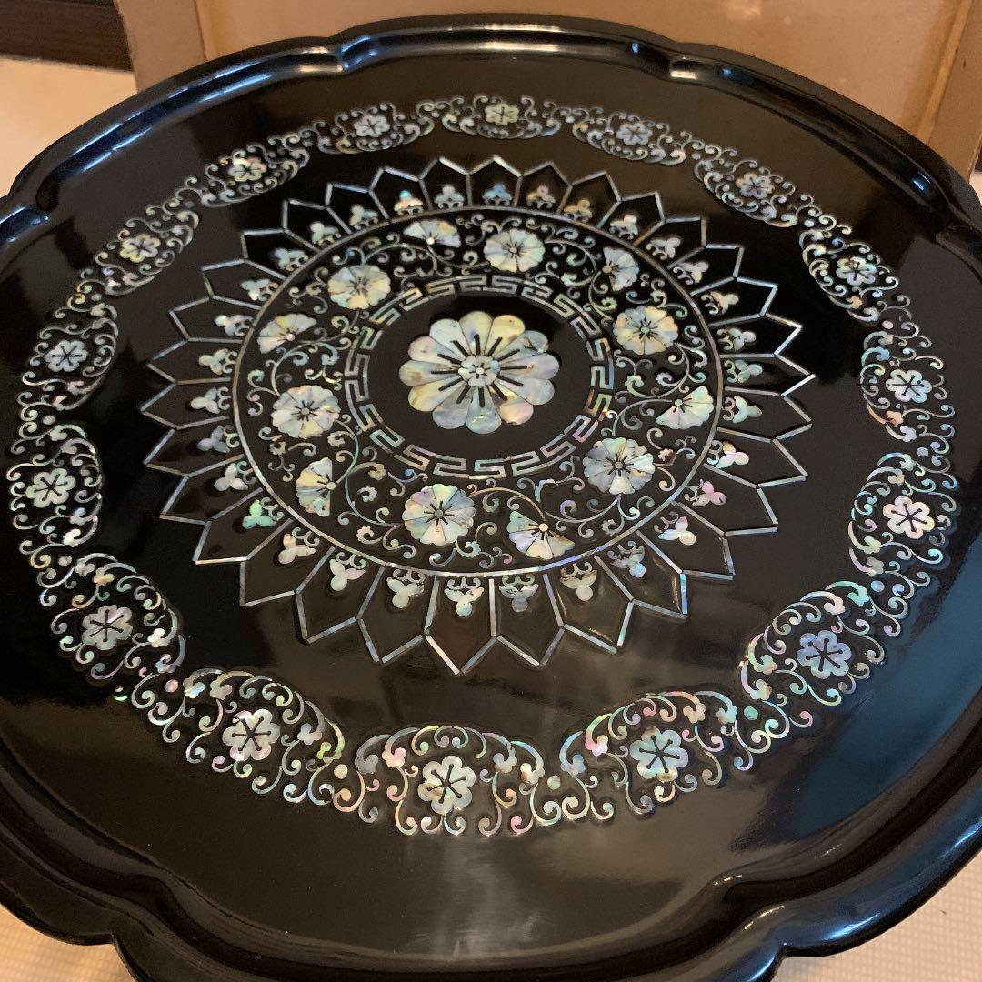 螺鈿　らでん　折りたたみ式テーブル　45センチ