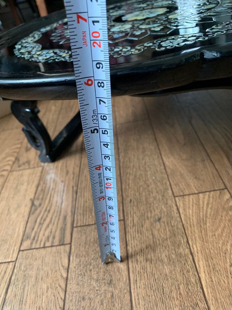 螺鈿　らでん　折りたたみ式テーブル　45センチ