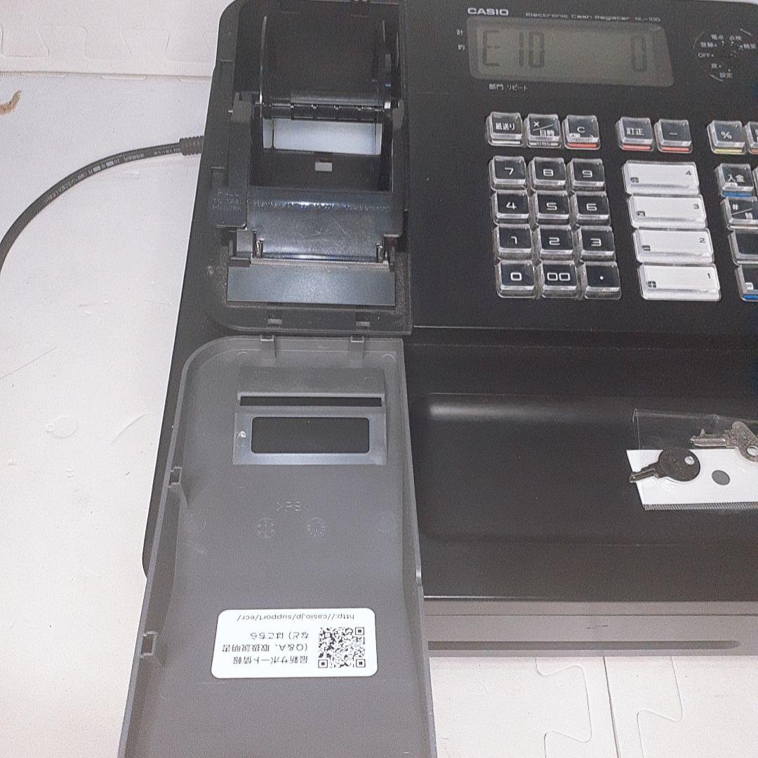 カシオレジスター　NL-100　コンパクト　人気機種　感熱紙　鍵付き　58mm