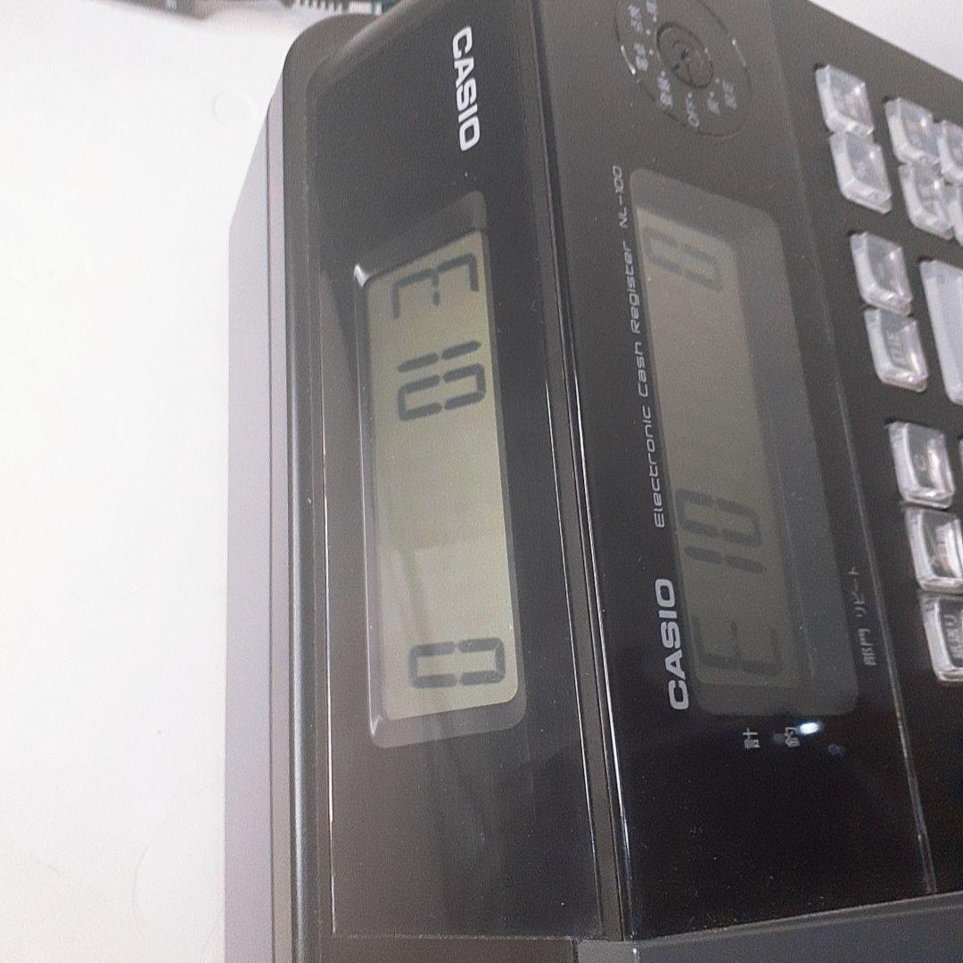 カシオレジスター　NL-100　コンパクト　人気機種　感熱紙　鍵付き　58mm