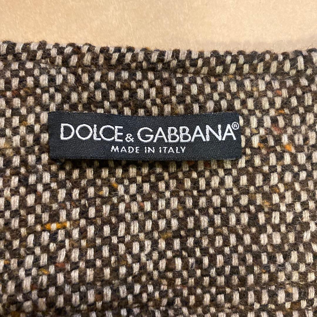 D&G ブラウン系ツイードタイトスカート