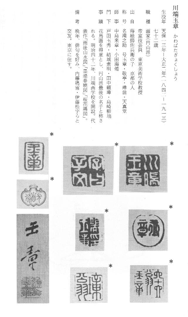 川端玉章自筆『枝垂柳に鶯図』掛軸