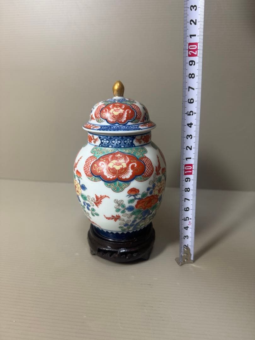 2179  有田焼　古伊萬里　沈香壷　花台付き